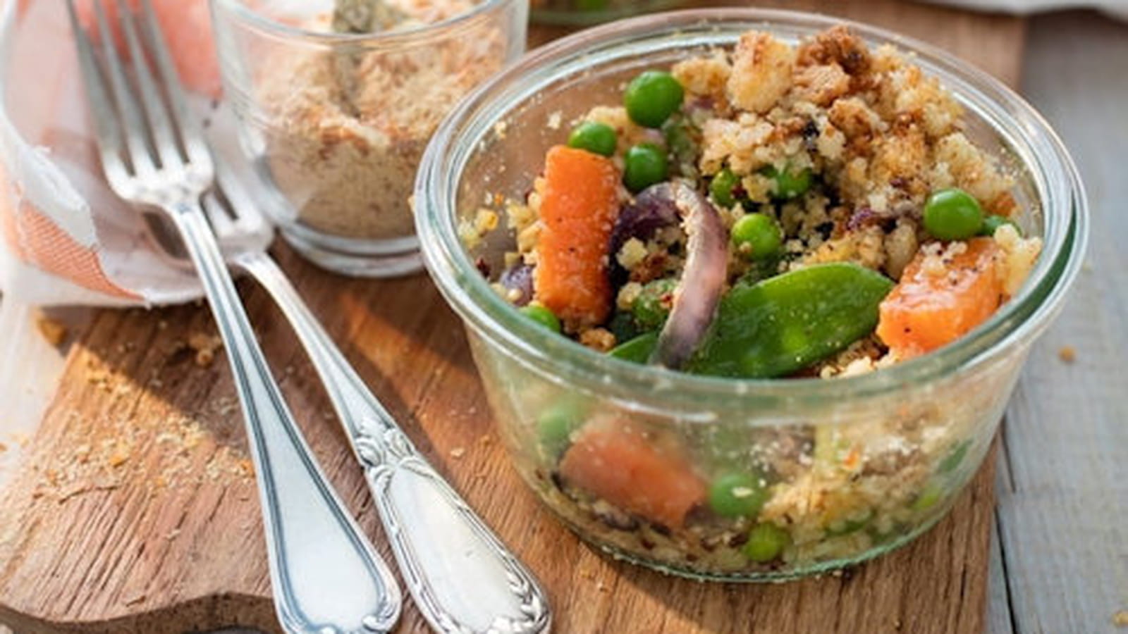 Crumble de légumes au quinoa