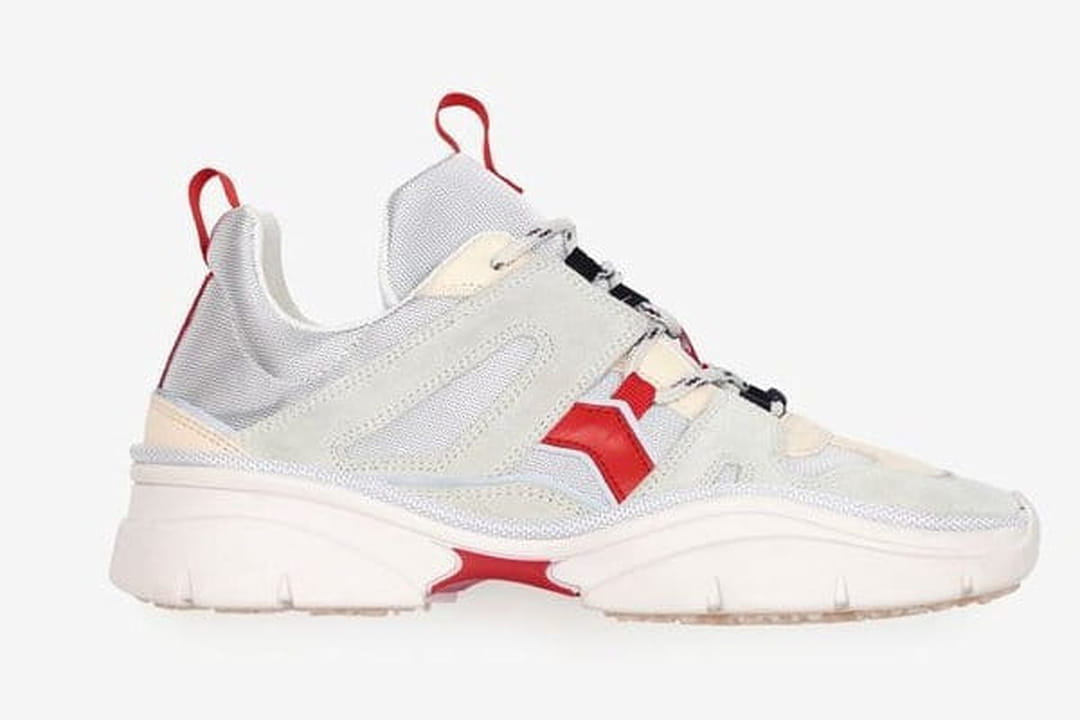 Baskets rouge et blanc