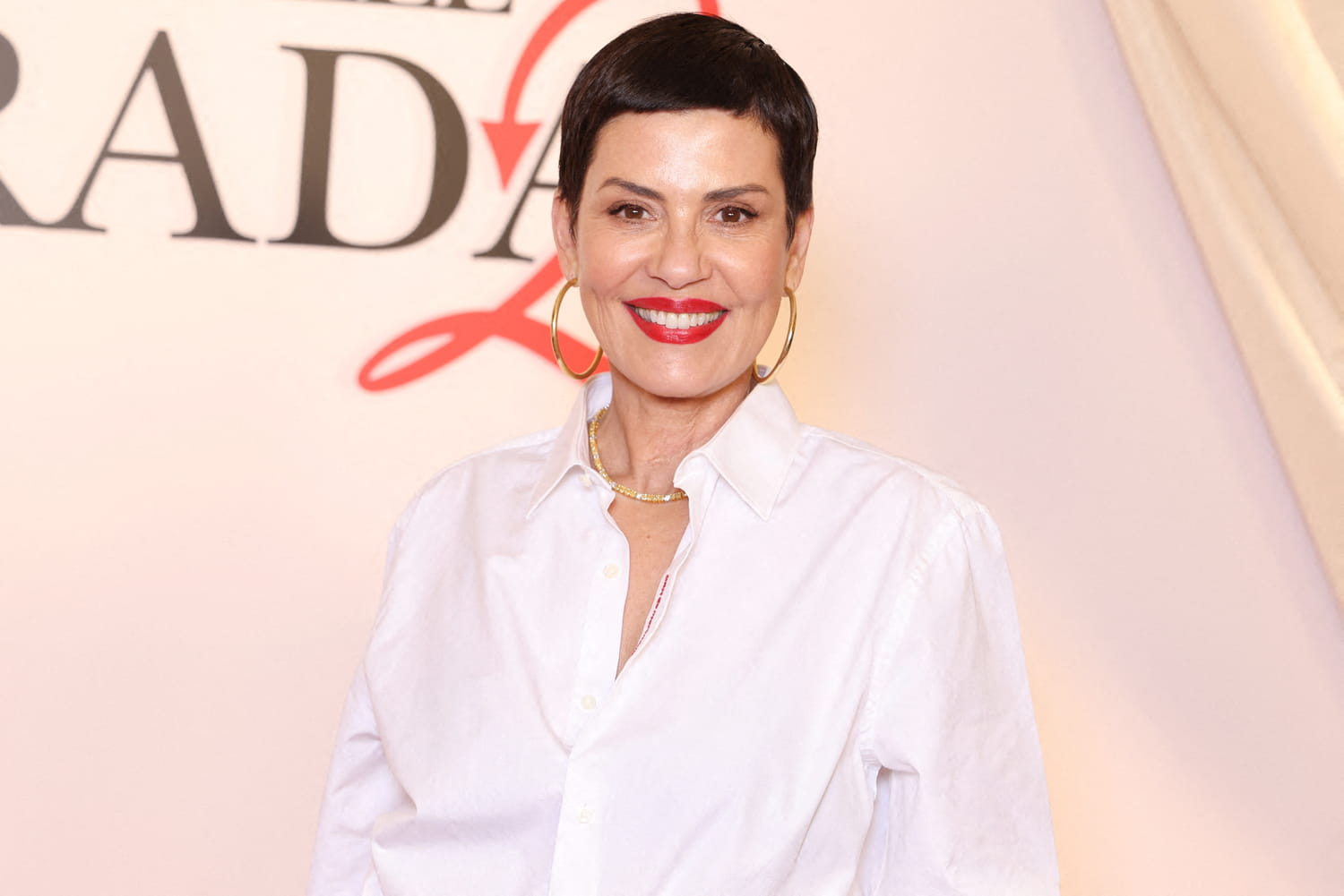 Long before television, Cristina Cordula had already adopted her signature hairstyle except for one detail Long before television, Cristina Cordula had already adopted her signature hairstyle except for one detail