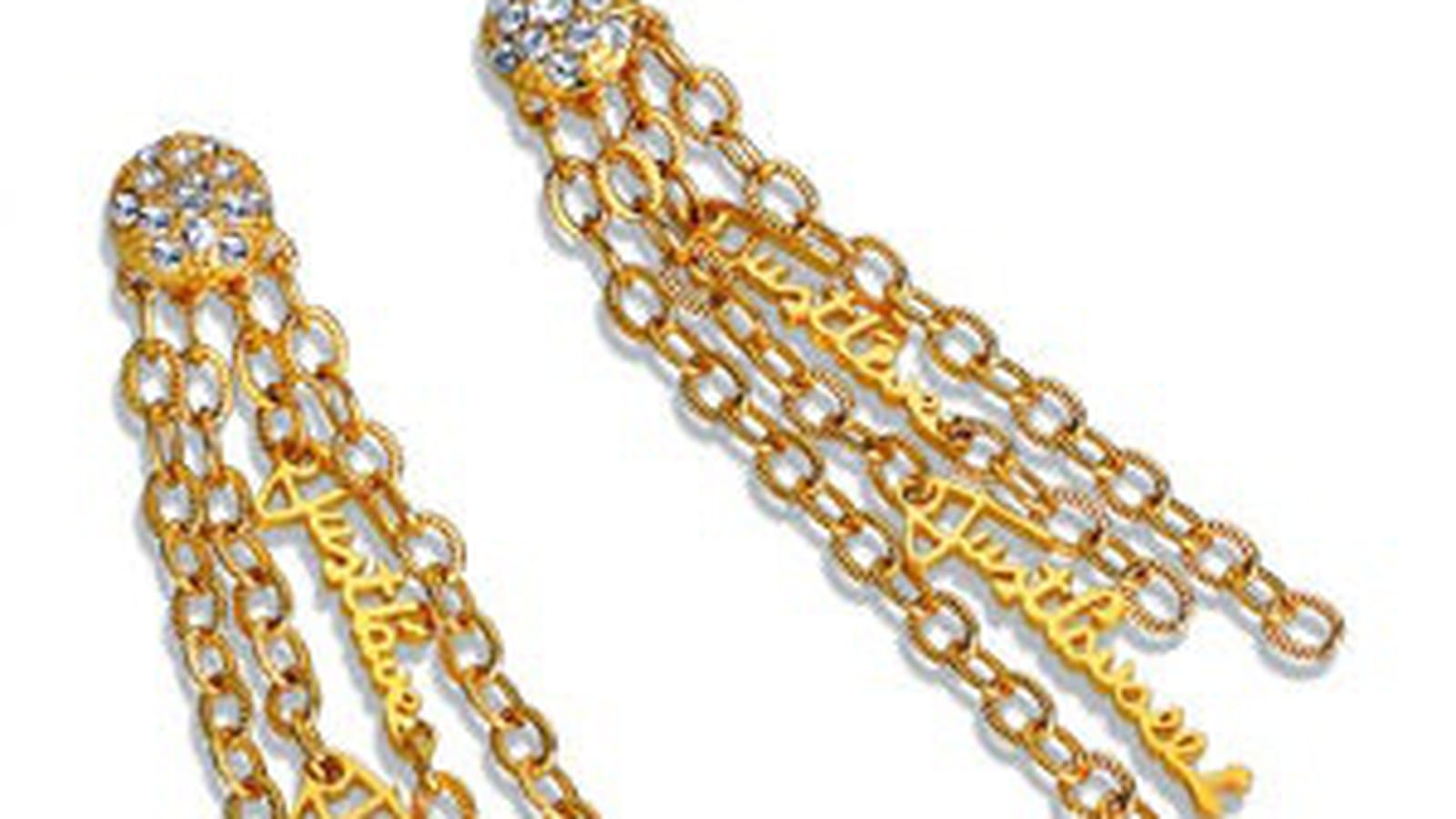Boucles d'oreilles dorées de Just Cavalli
