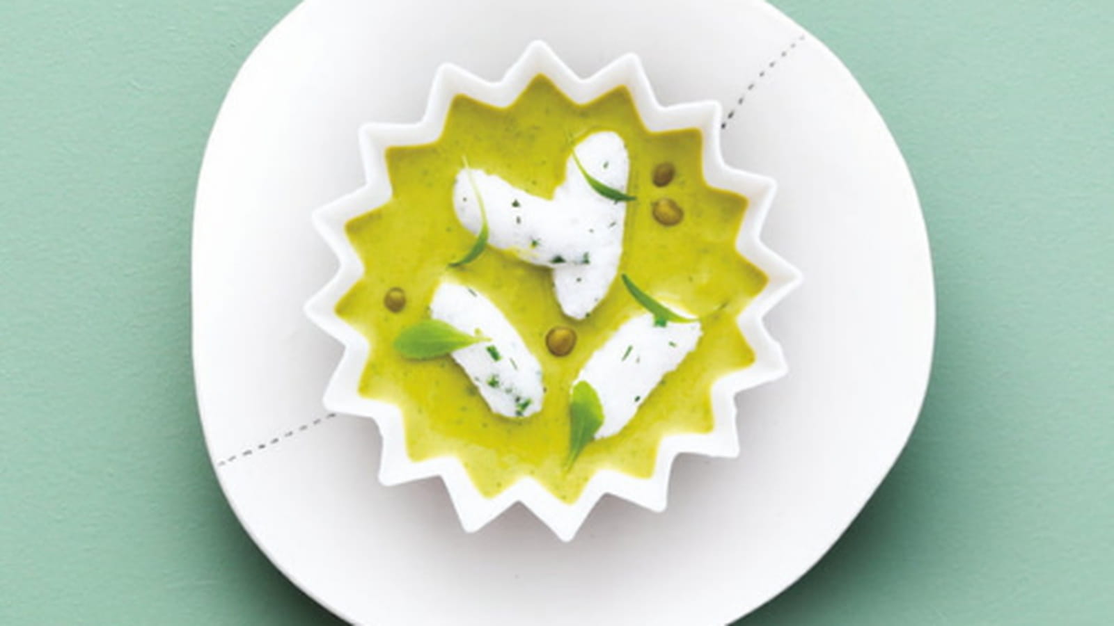 Ile flottante aux petits pois