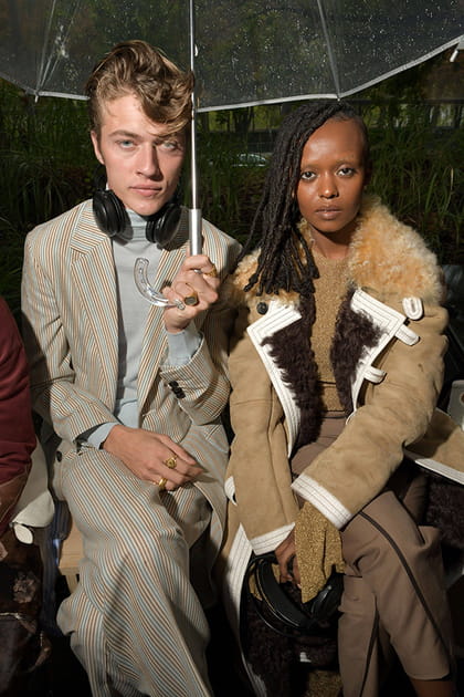 Lucky Blue Smith et Kelela&nbsp;au d&eacute;fil&eacute; Lanvin