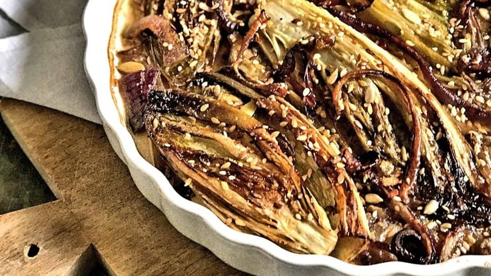 Endives au four aux graines mélangées