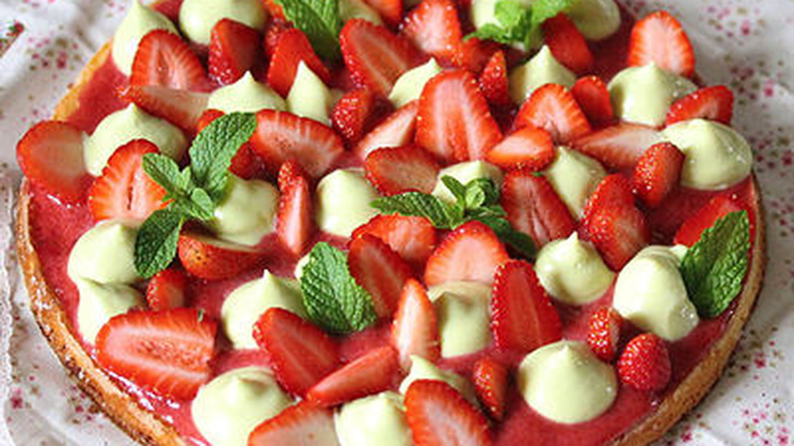 Tarte fraise-menthe façon Fantastik