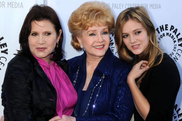 Avec sa m&egrave;re Debbie Reynolds et sa fille Billie Lourd