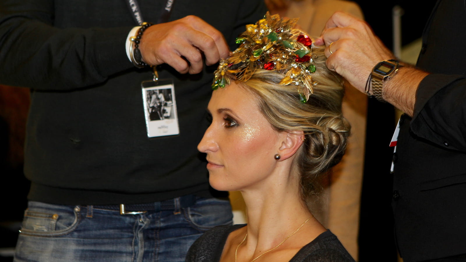 La coiffe bijou de Tatiana Golovin