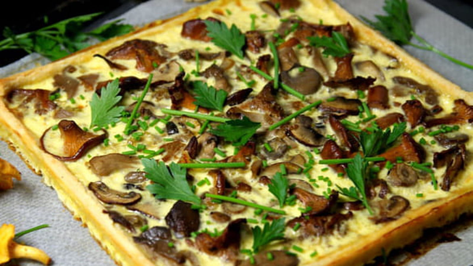 Quiche aux champignons
