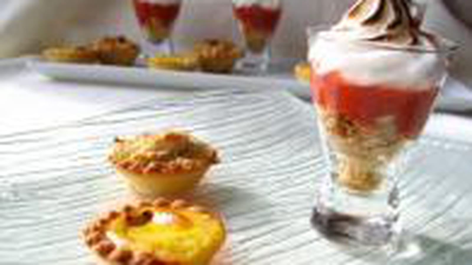 Trio gourmand à la rhubarbe
