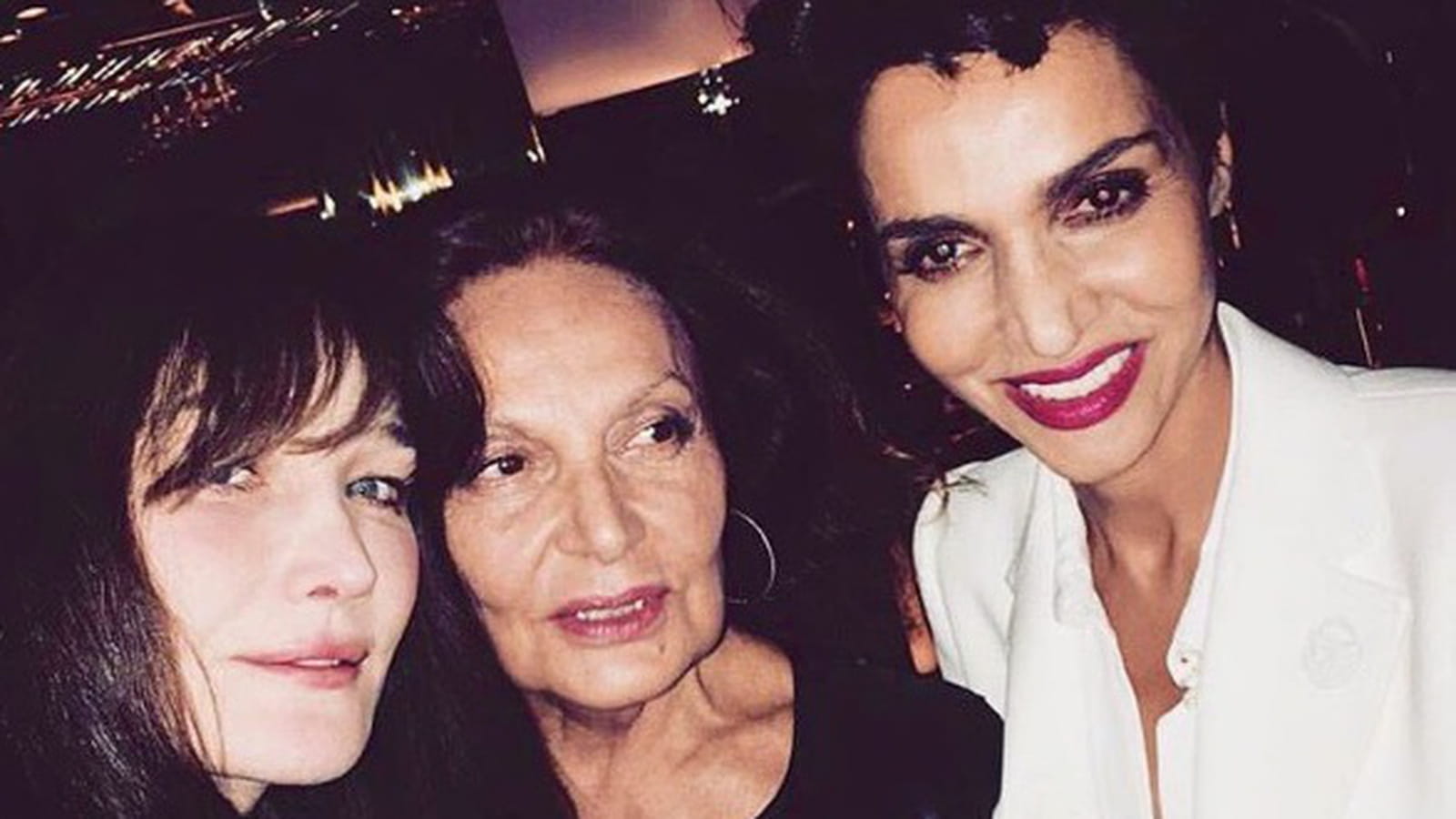 Carla Bruni-Sarkozy, Diane Von Furstenberg et Farida Khelfa