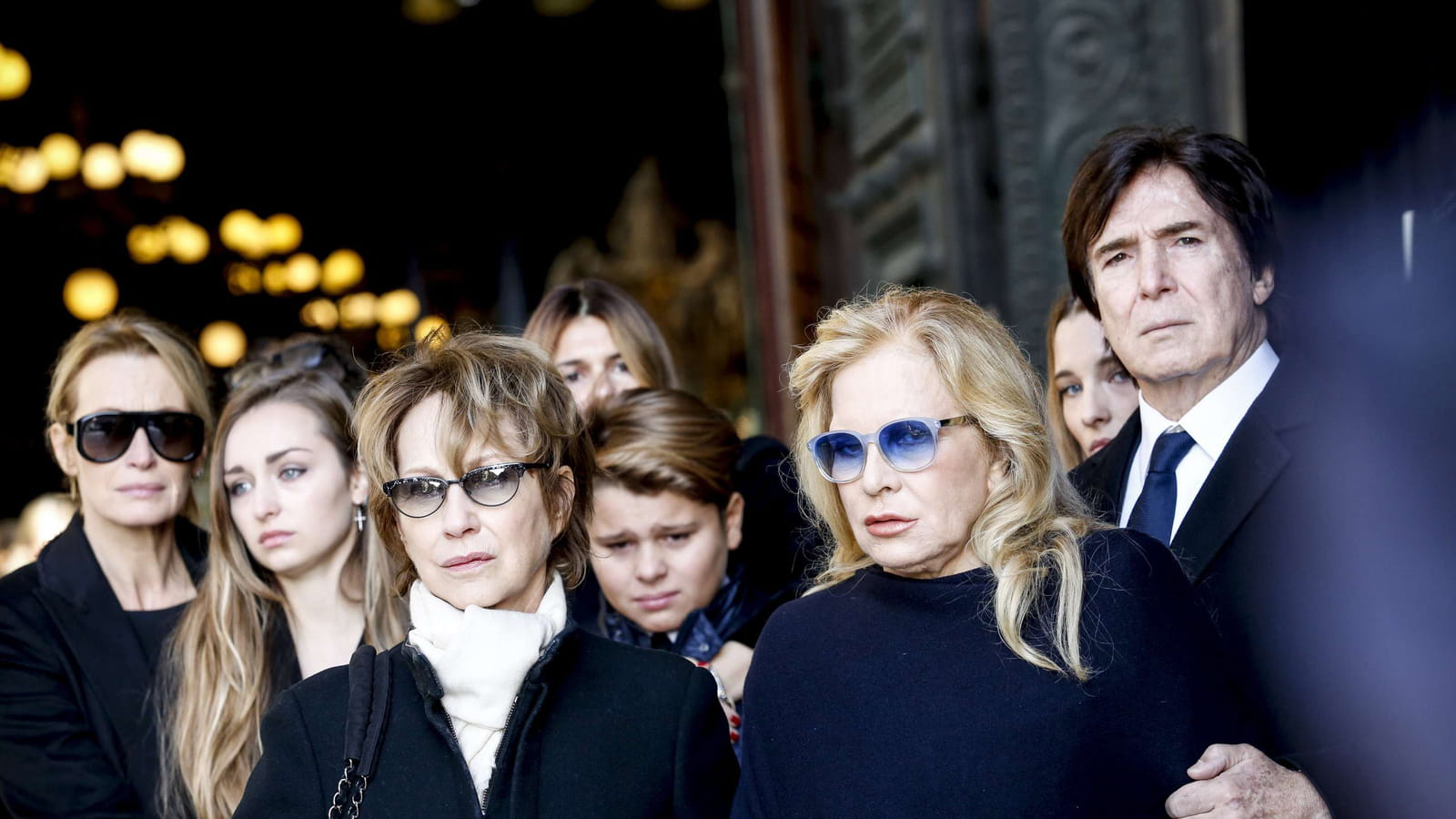 Estelle Lefebure, Emma Smet, Nathalie Baye, Sylvie Vartan et son mari Tony Scotti