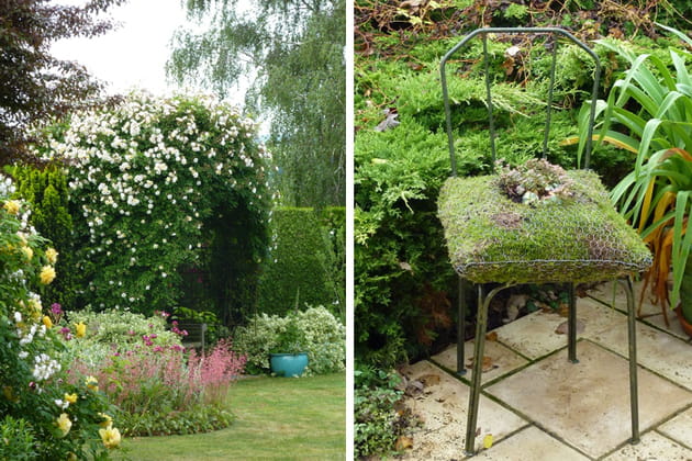 Pergola et chaise végétalisée