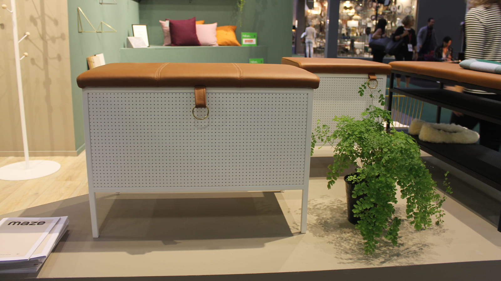 Banc coffre cuir Maze