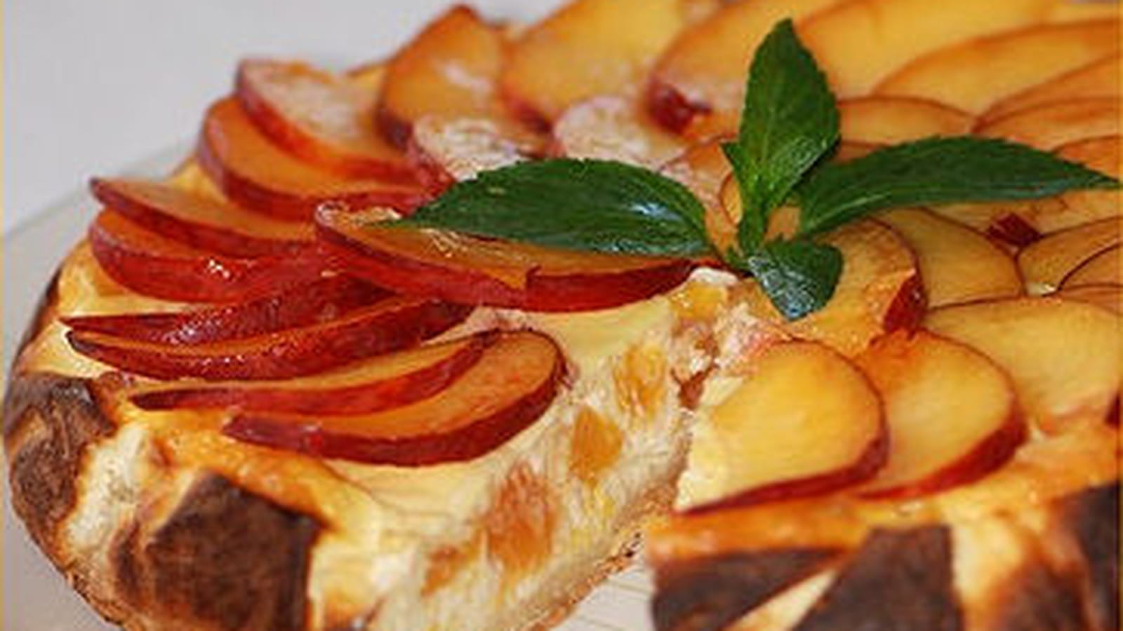 Cheesecake aux pêches