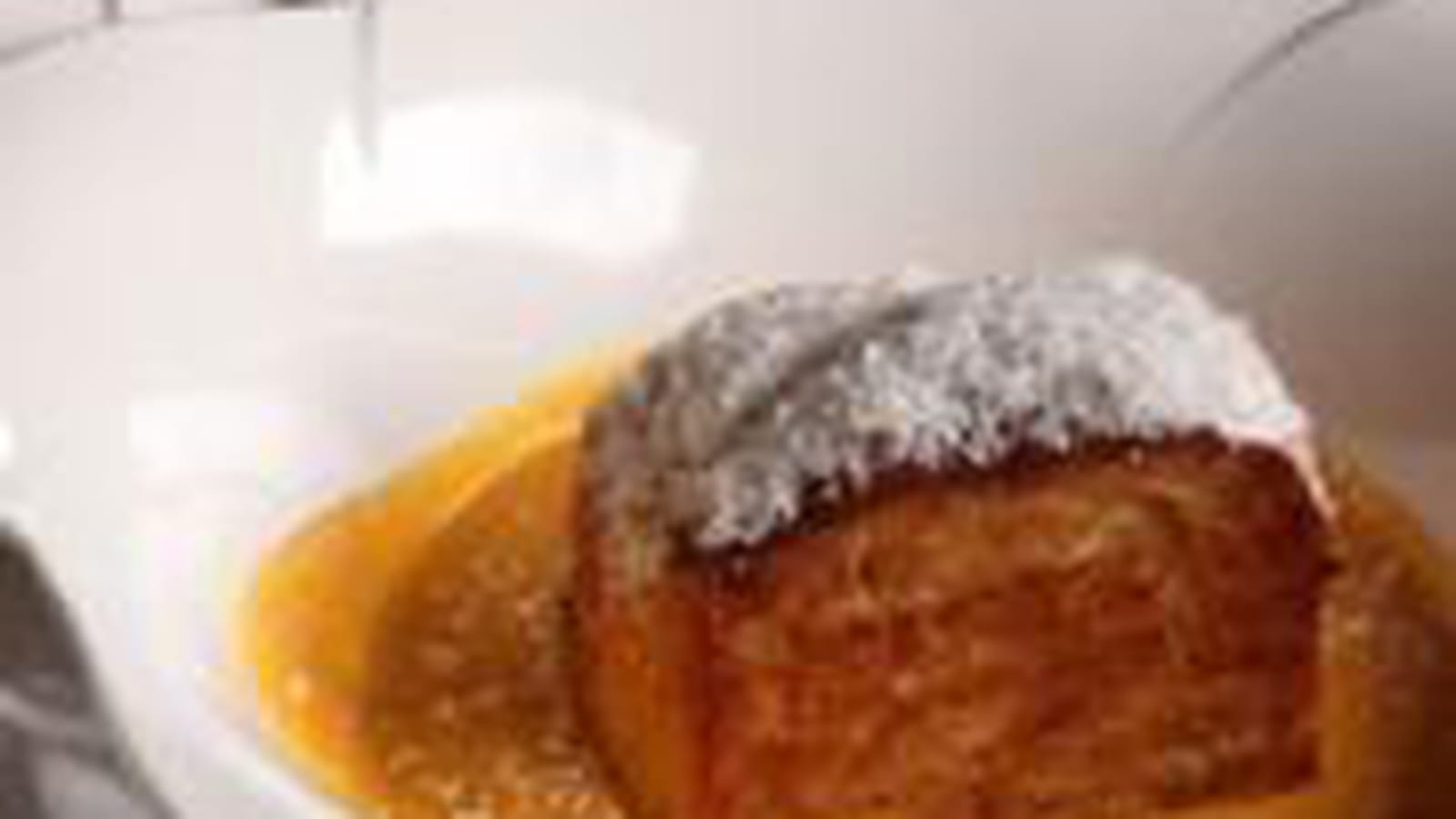 Brioche façon pain perdu, crème de carottes au lait de coco