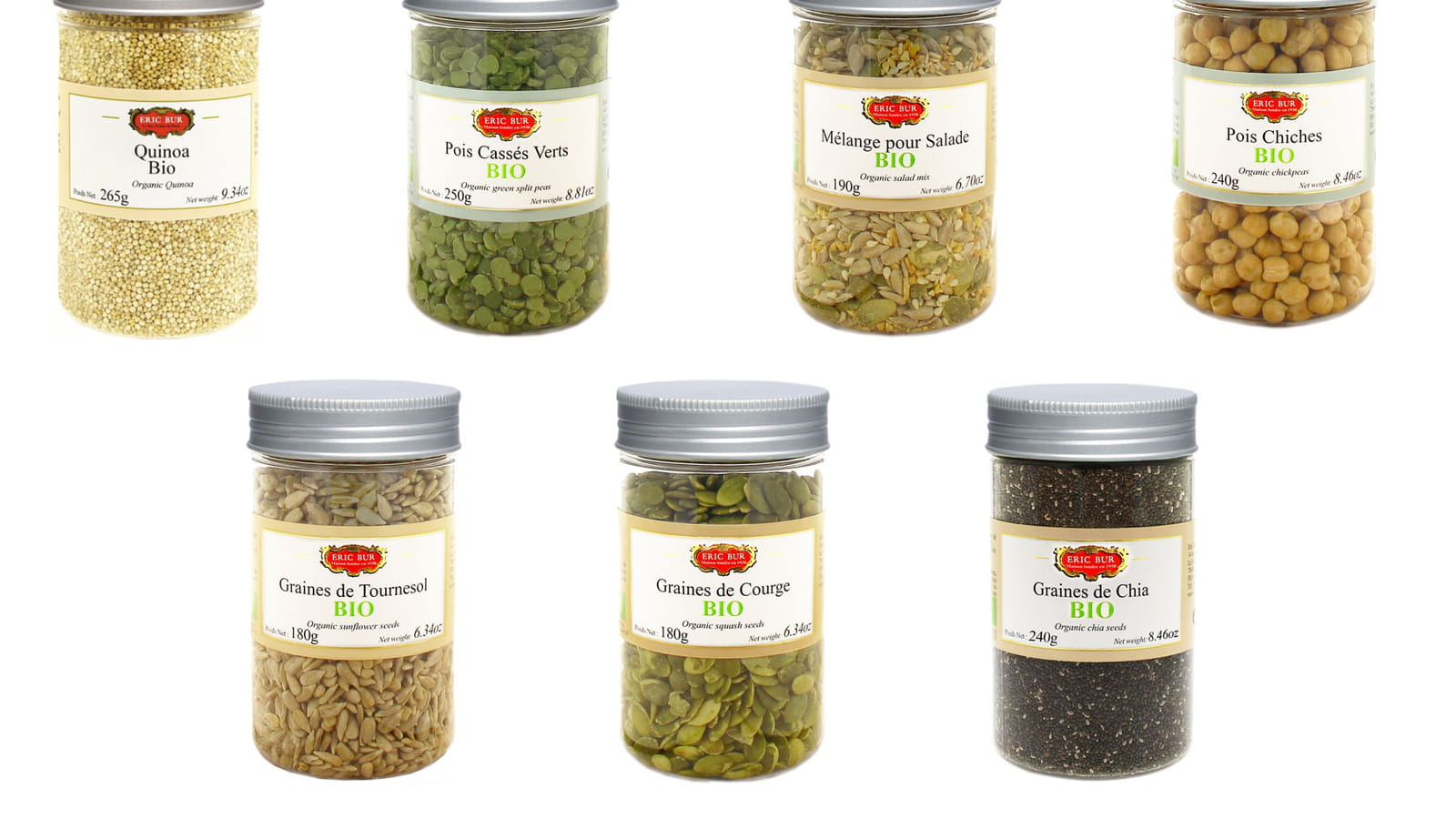Graines et légumes secs bio d'Eric Bur