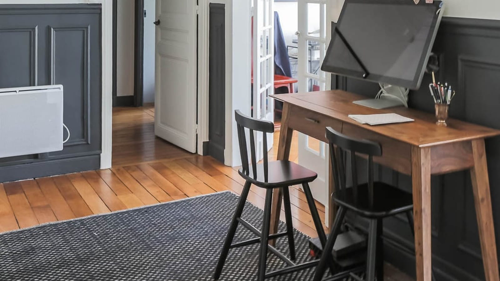 Bureau dans le couloir 