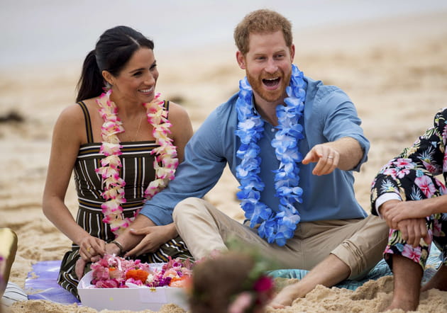 Meghan Markle et le prince Harry lors d'une rencontre avec une association &agrave; Sydney, 19&nbsp;octobre 2018.