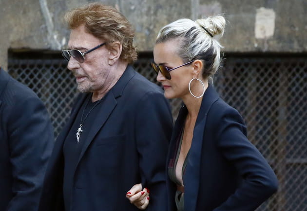 Aux fun&eacute;railles de Mireille Darc, en septembre 2017