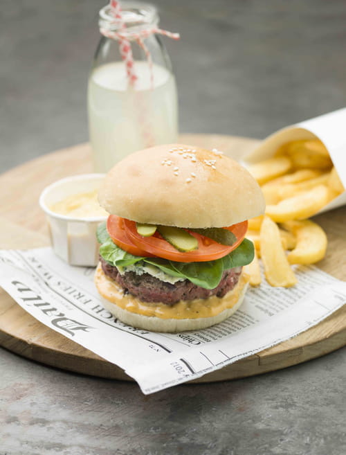 Burger rustique maison