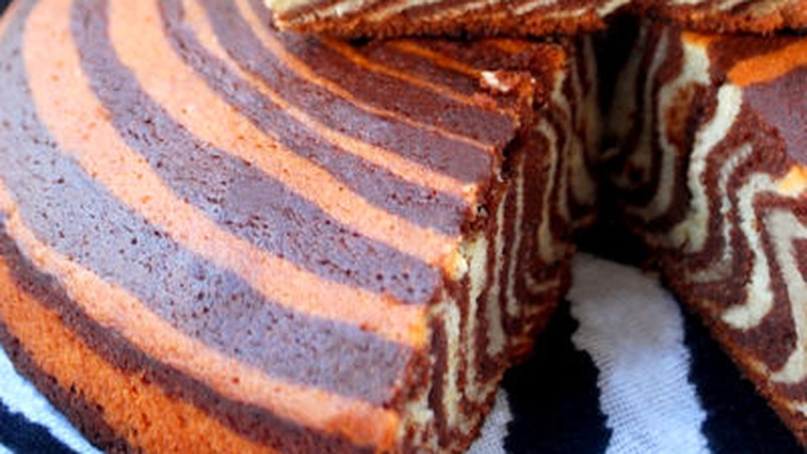 Gâteau tigré ou zebré