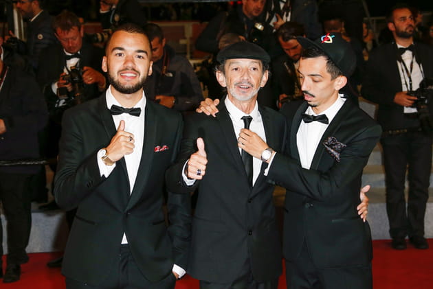 Les chanteurs Big Flo et Oli et leur papa &agrave; l'avant-premi&egrave;re de "Diego Maradona" le 19&nbsp;mai