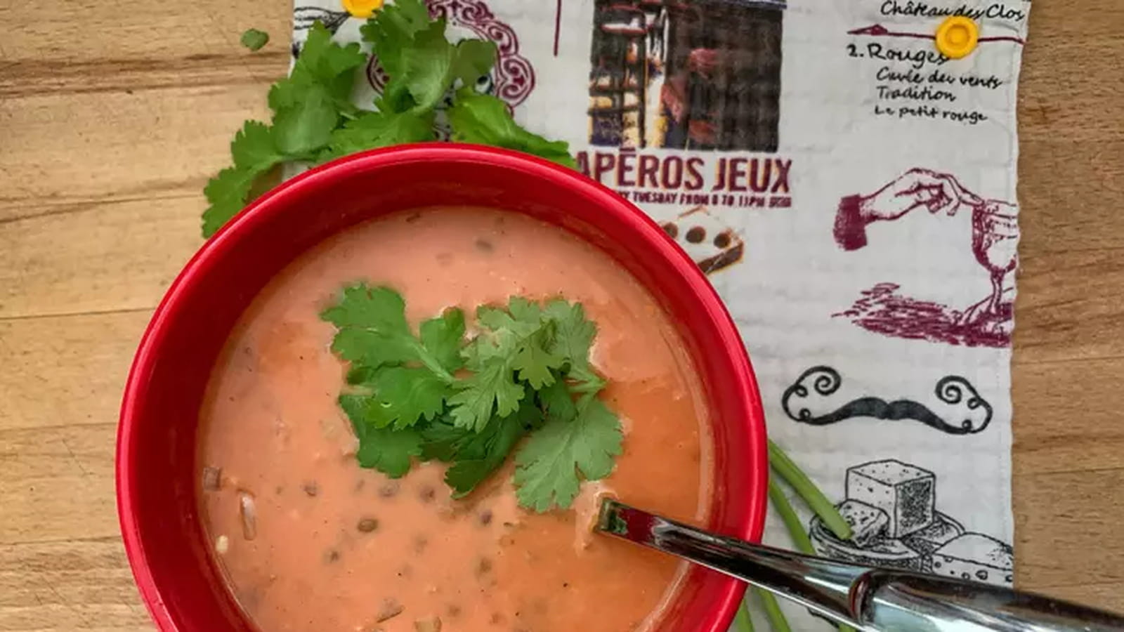 Soupe de lentilles au curry