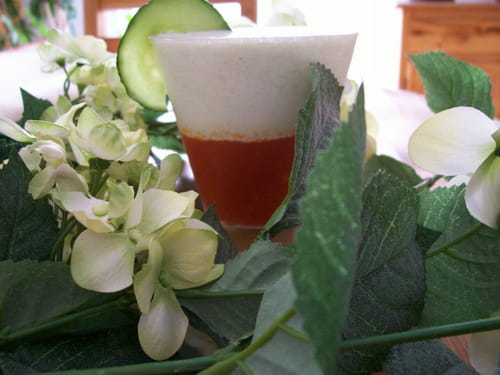 Verrines de tomate au concombre