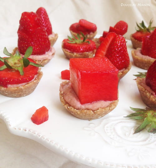 Tartelettes crues aux Fraises Vegan