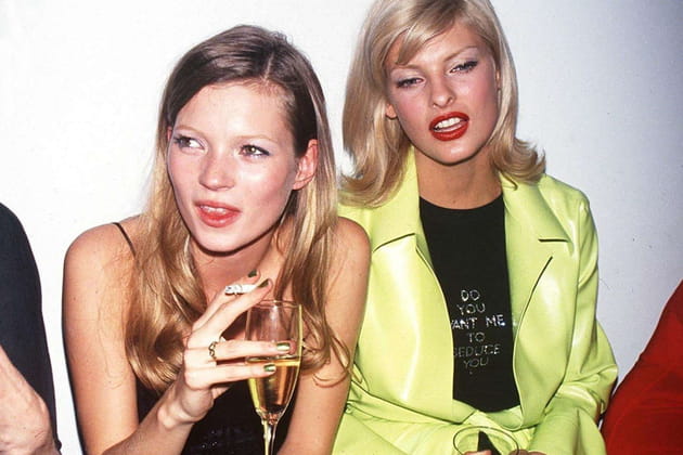Kate Moss et Linda Evangelista le 15 juin 1994