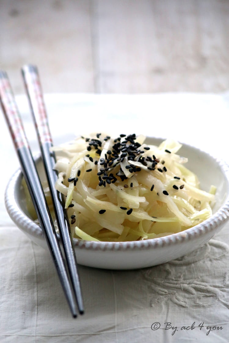 Recette de Salade de chou blanc à la japonaise