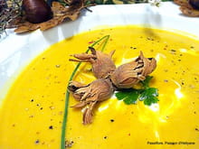 Velouté de châtaigne, noisettes et curcuma : Etape 1