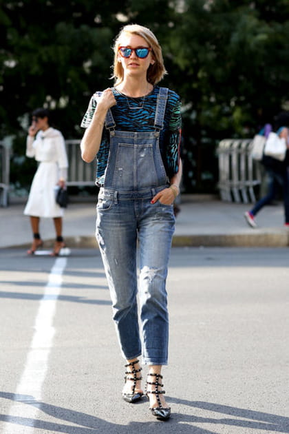 Street looks fashion week New York&nbsp;: casual