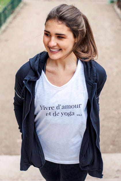 T-Shirt "Vivre d'amour et de yoga" YUJ Paris