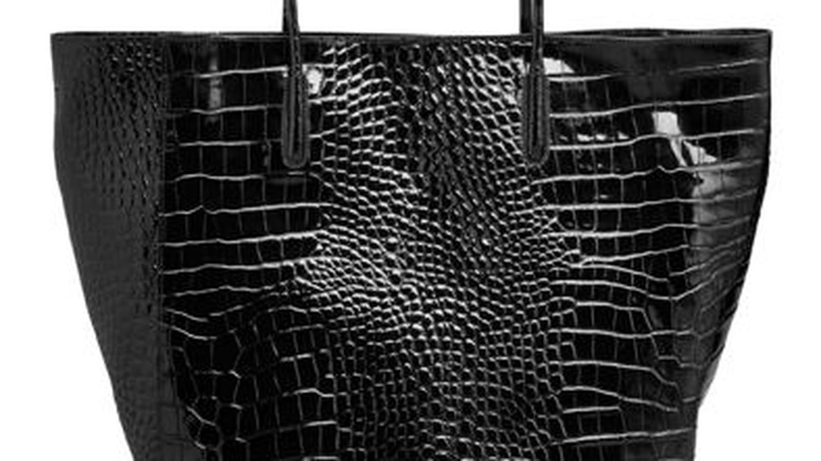 Cabas en cuir façon croco