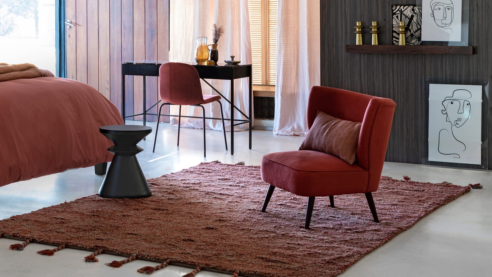 Tapis en laine Néroli