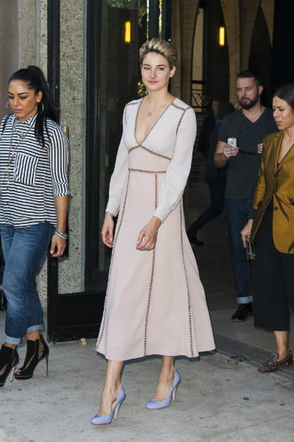 Shailene Woodley, chic au défilé Miu Miu