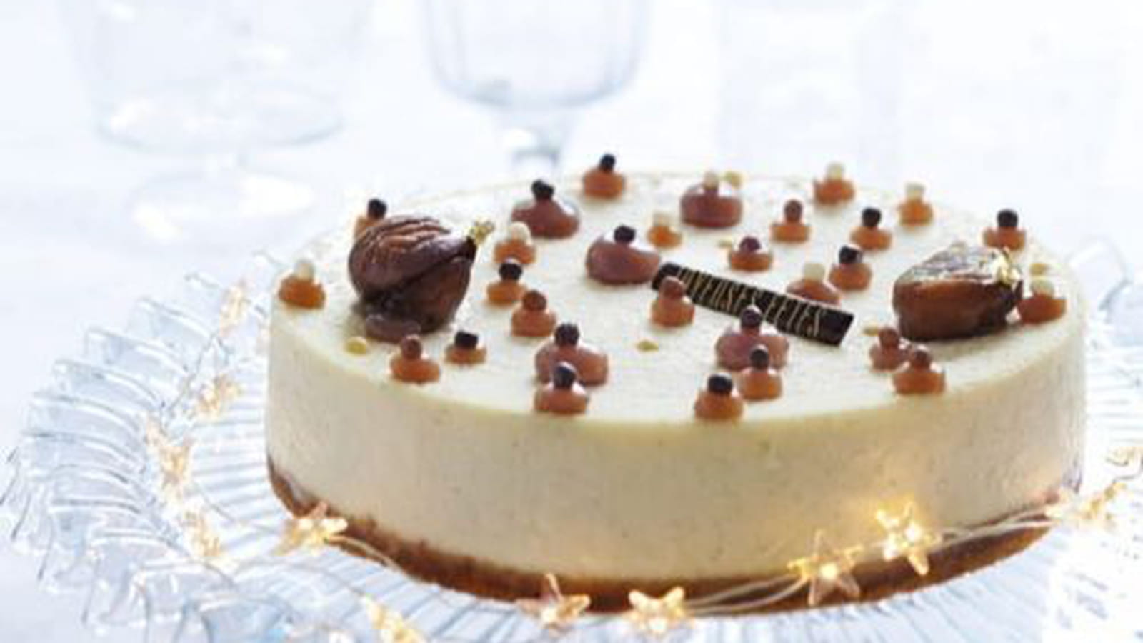 Cheesecake vanille-marrons glacés