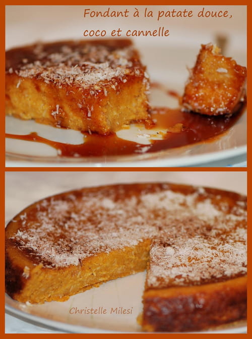 Fondant à la patate douce, coco et cannelle