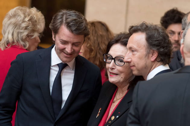 François Baroin, Nana Mouskouri et Stéphane Bern, en grande conversation