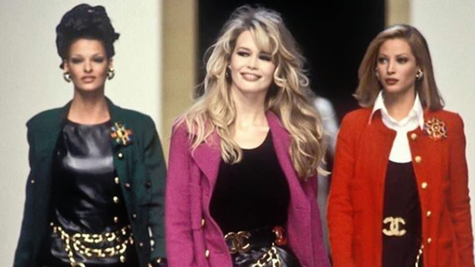 Claudia Schiffer, Linda Evangelista et Christy Turlington 