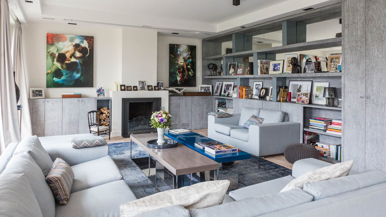 Salon arty gris 