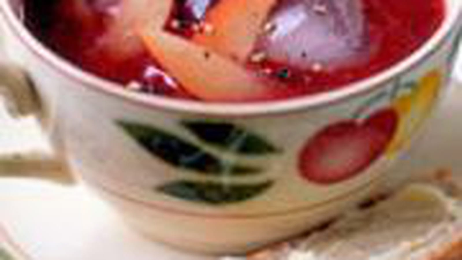 Soupe de myrtilles à la prune