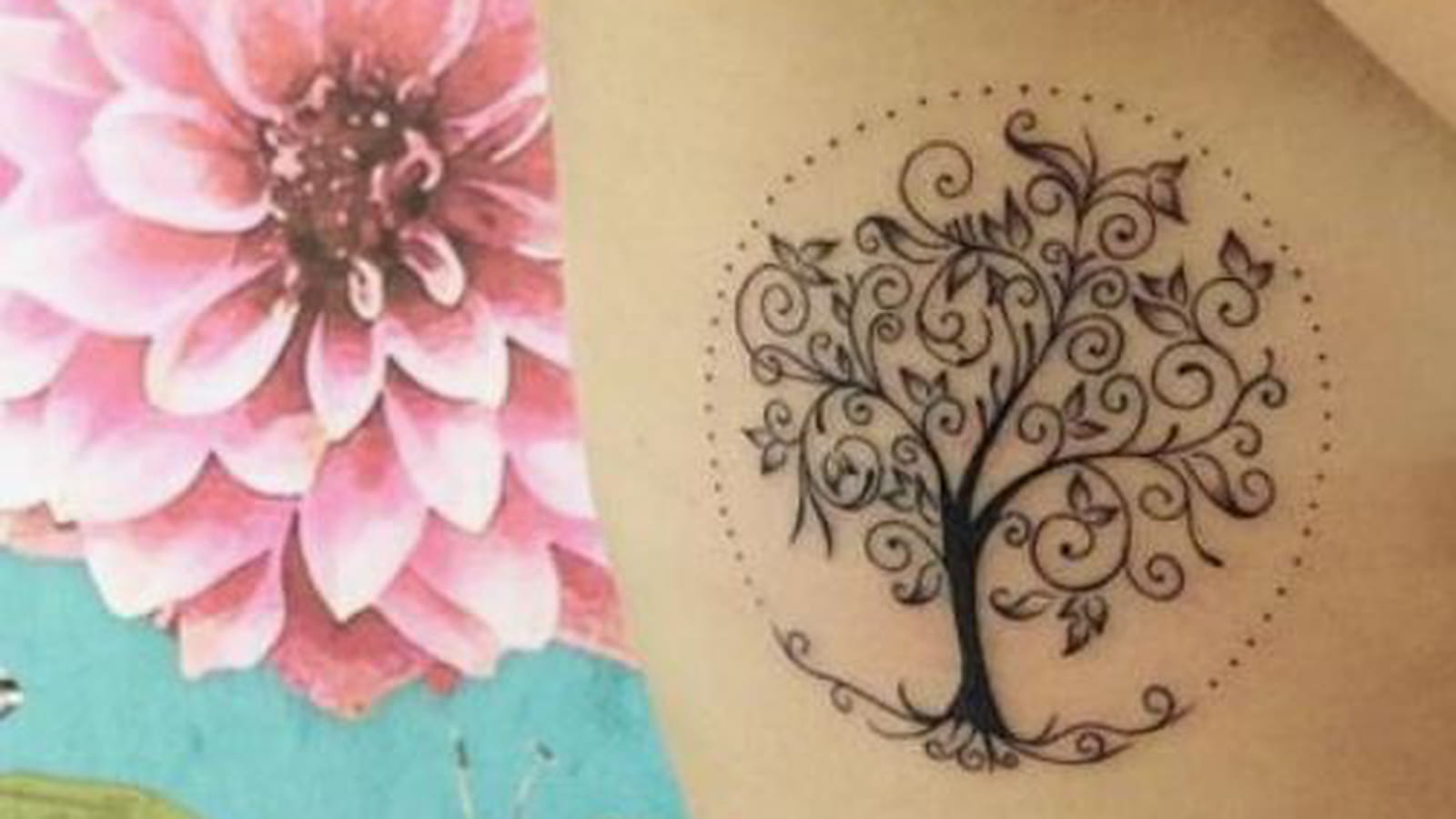 Arbre de vie romantique sur le flanc