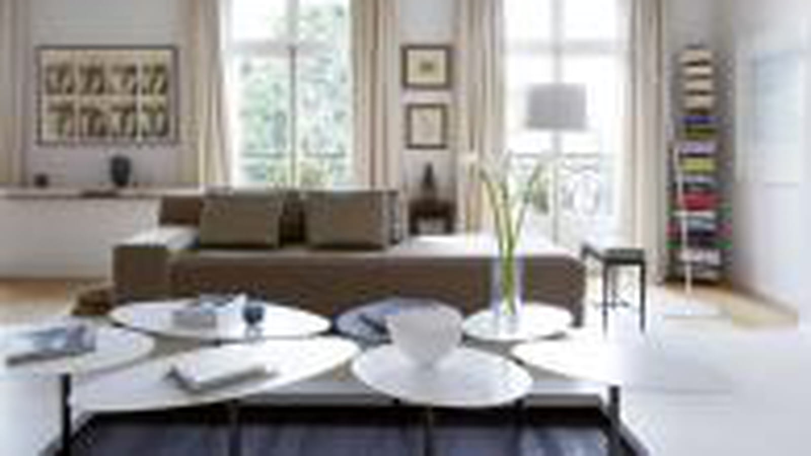Salon beige et taupe