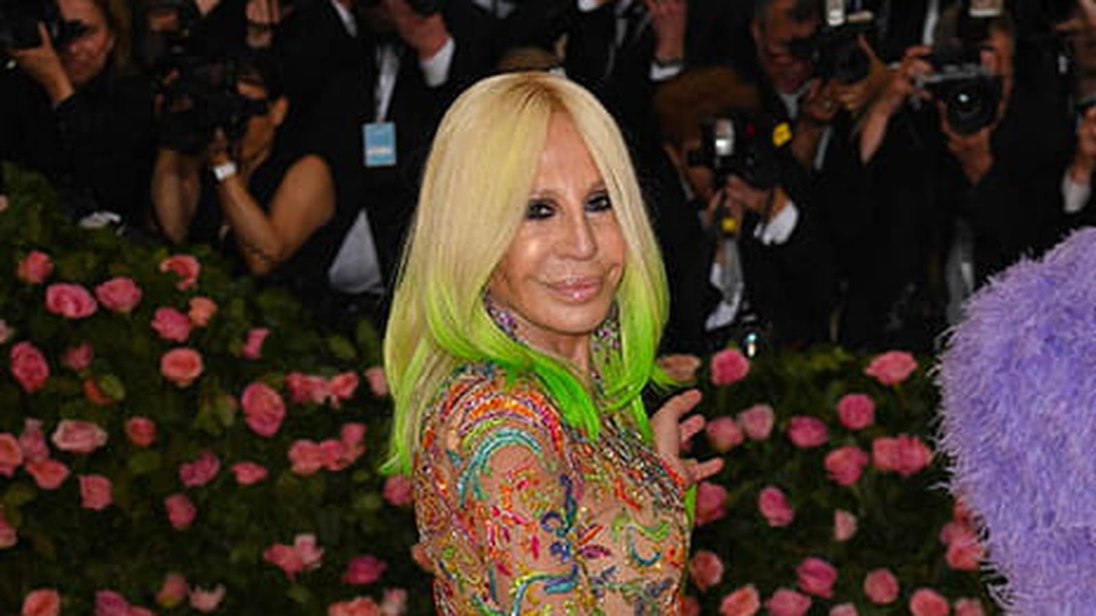Donatella Versace le 6 mai 2019