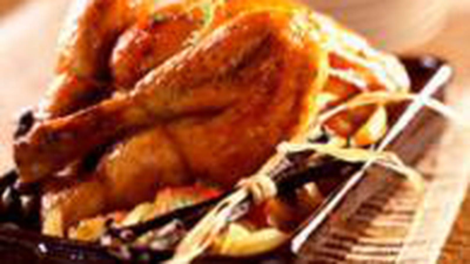 Poulet rÃ...ti miel et vanille
