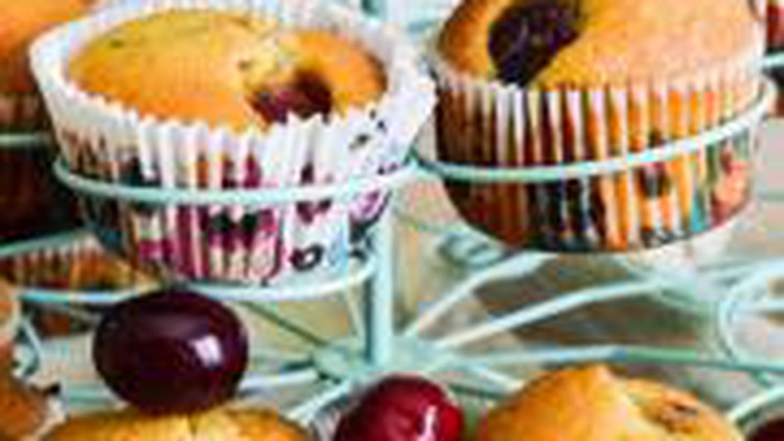 Muffins cerises et amandes
