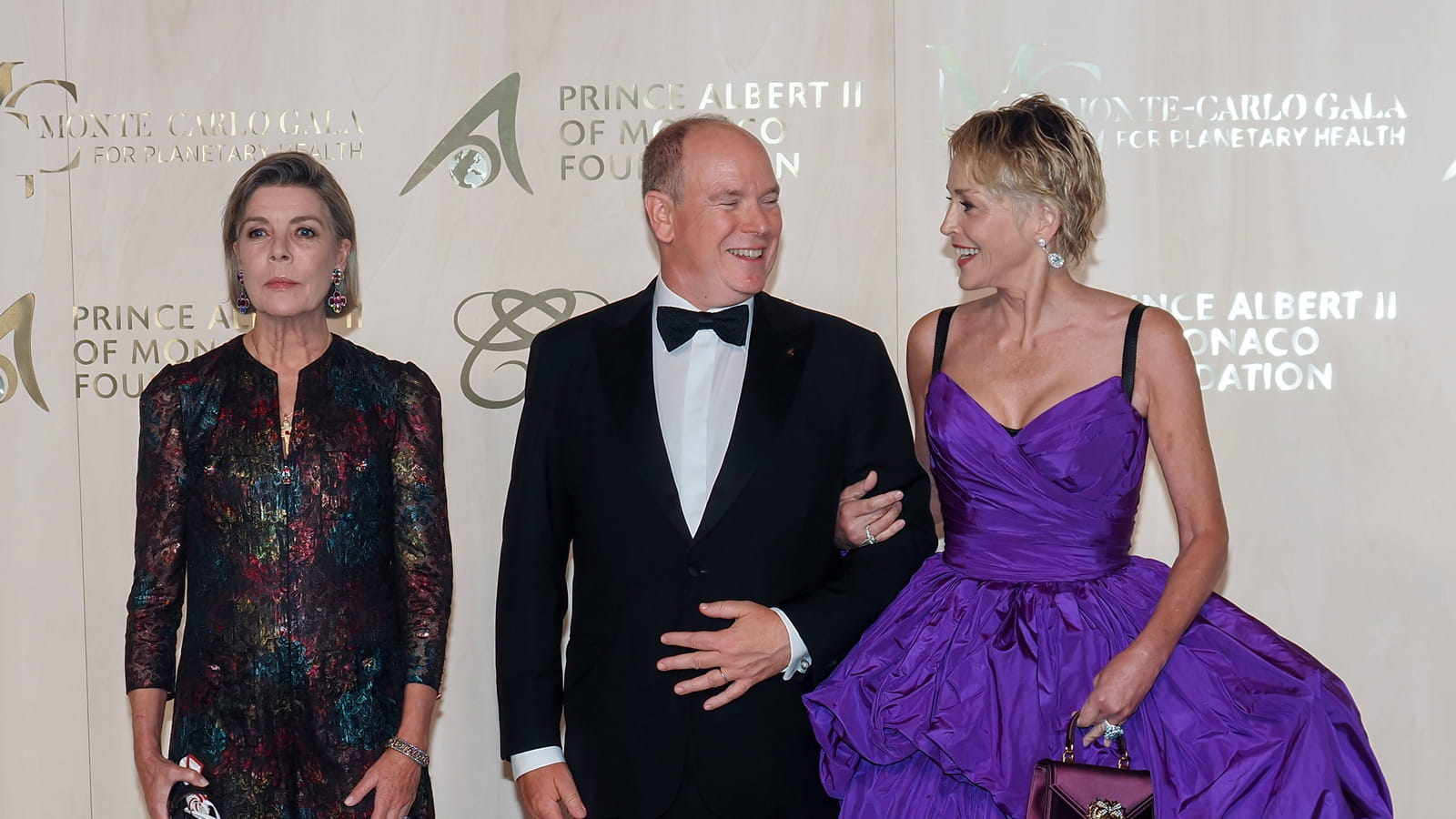 Caroline de Monaco, Albert de Monaco et Sharon Stone