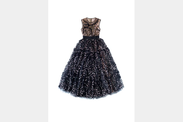 Robe Fourreau Femme Giambattista Valli - Taille 8 - Noir Et Crème - Neuf Avec Étiquettes