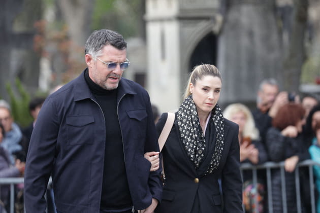 Arnaud Ducret et sa femme Claire Francisci, aperçus aux funérailles d'Emilie Dequenne